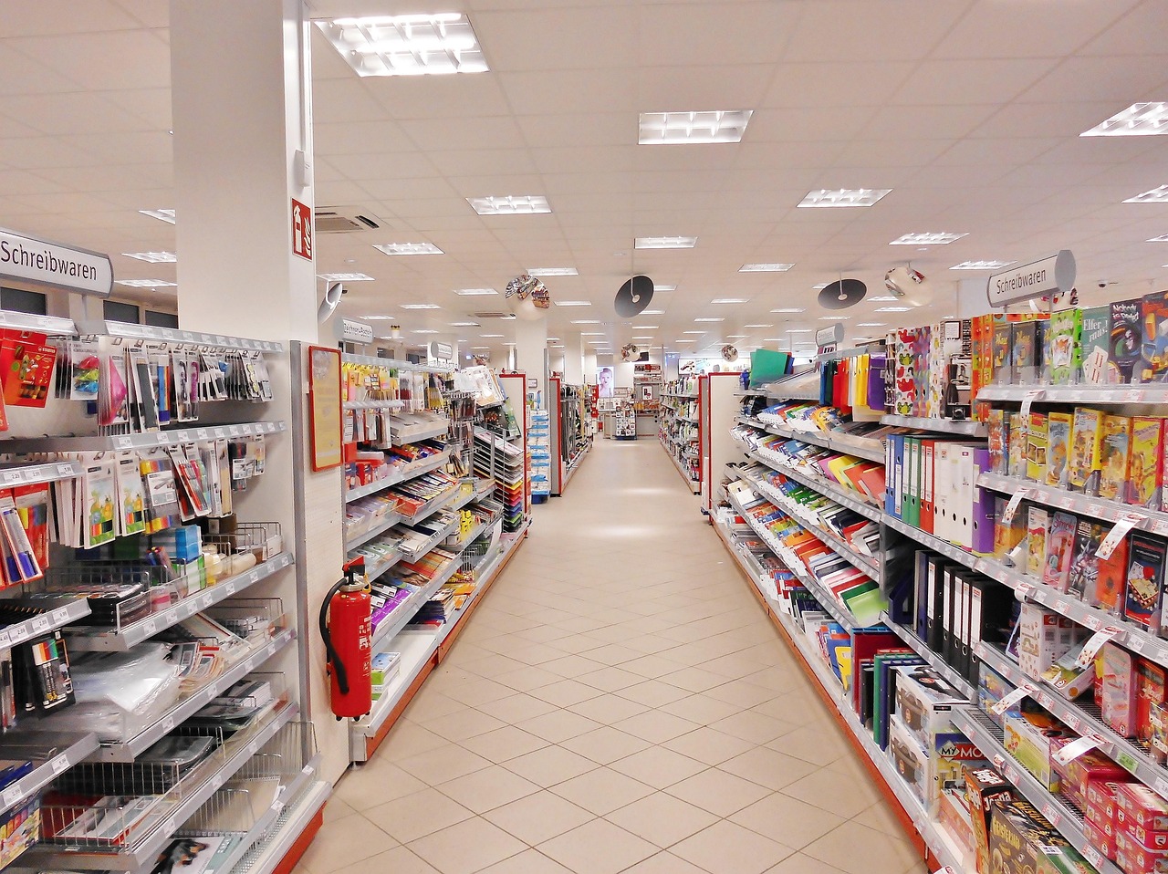 supermarket shelves aisle market